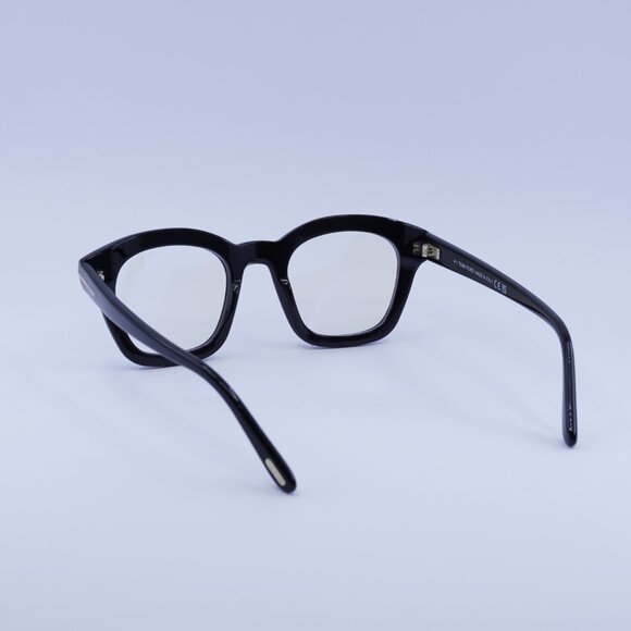 Tom Ford FT5961-B 001 Eyeglasses Black 49mm Square Frame, Blue Light Block Lens - Picture 6 of 9